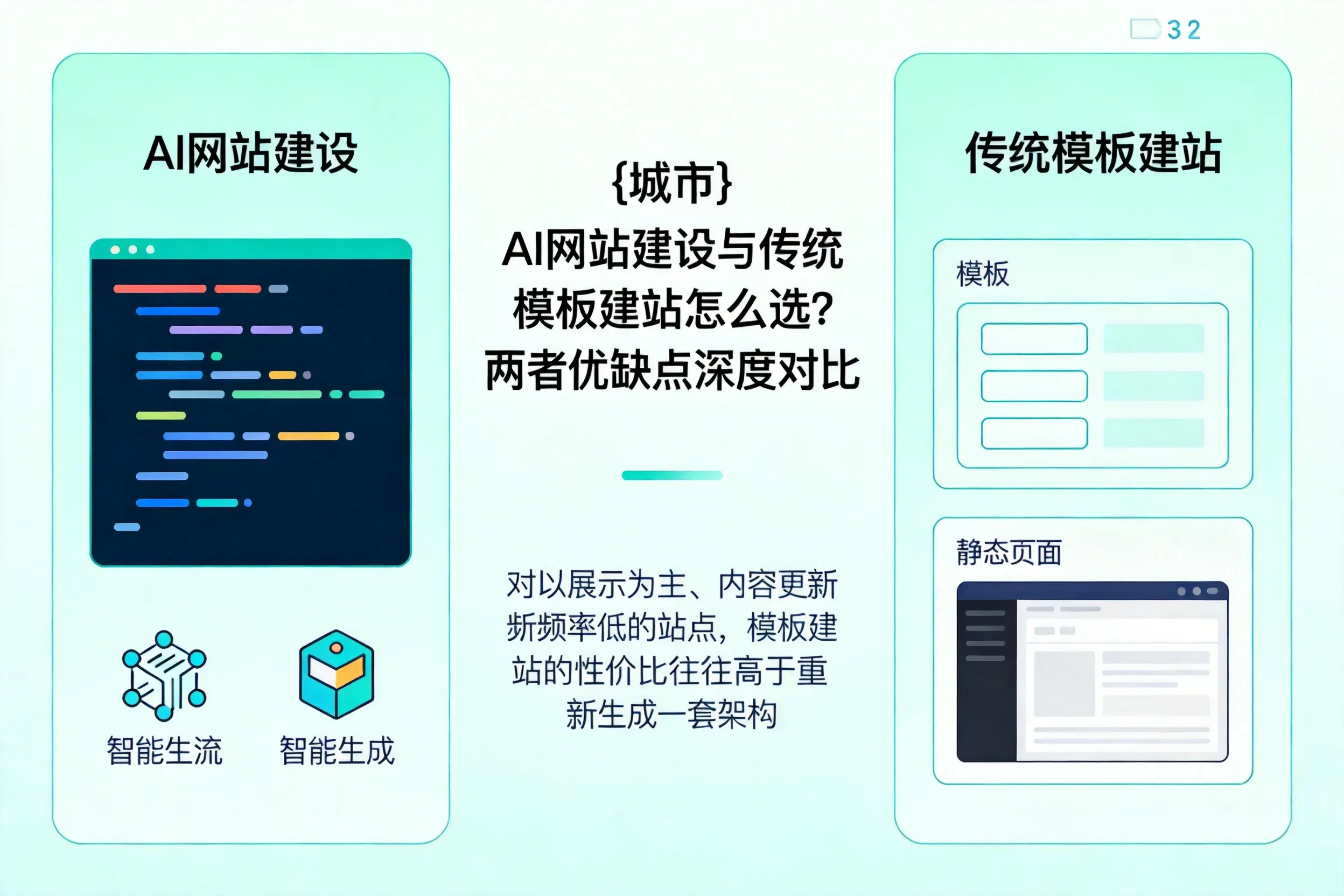 重庆AI网站建设与传统模板建站怎么选？两者优缺点深度对比