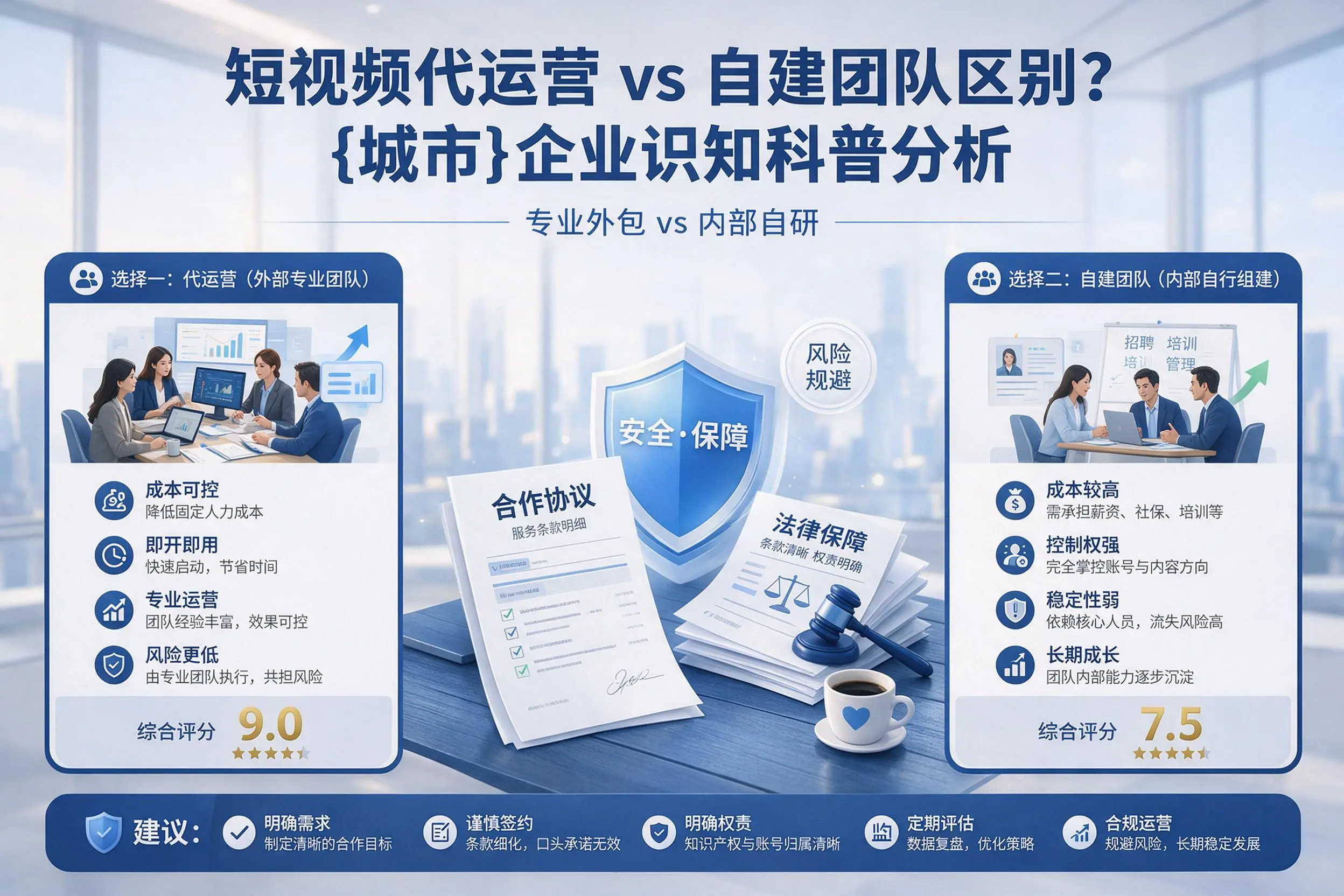 短视频代运营与自建团队区别？重庆企业认知科普分析