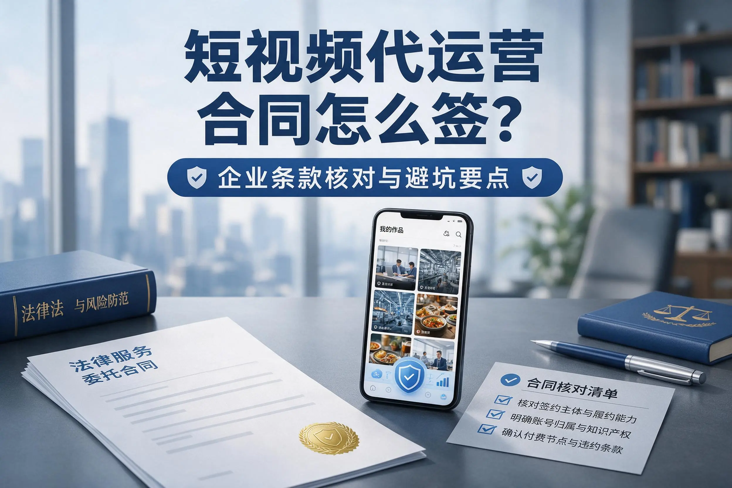 短视频代运营合同怎么签？重庆企业条款核对与避坑要点