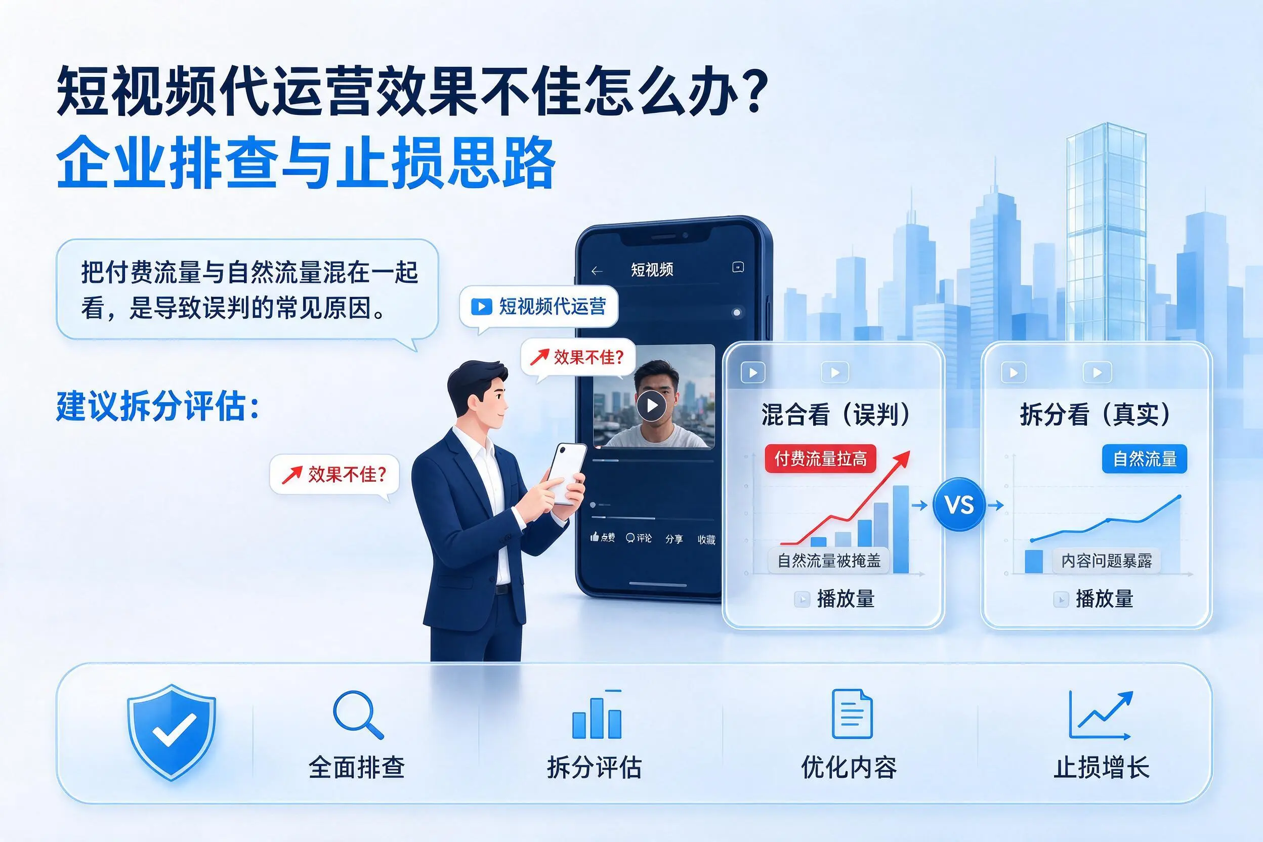 短视频代运营效果不佳怎么办？重庆企业排查与止损思路