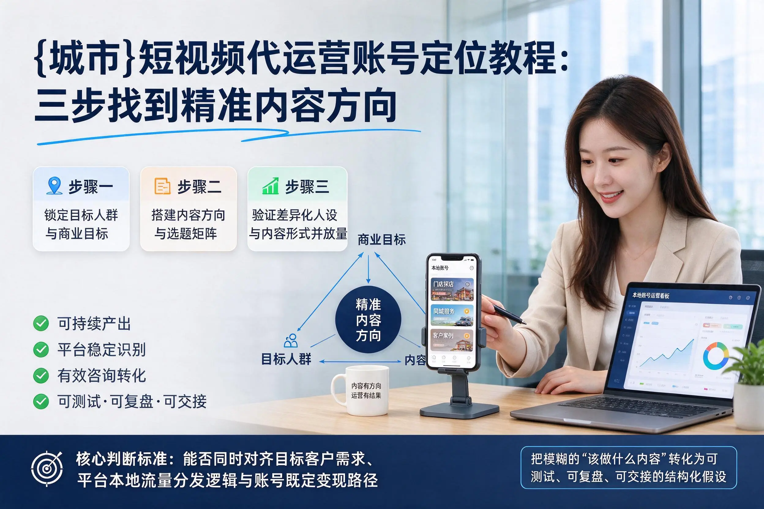 重庆短视频代运营账号定位教程：三步找到精准内容方向