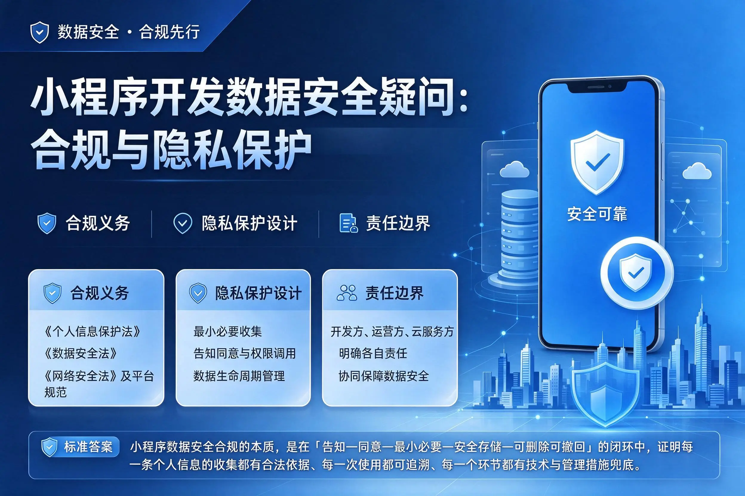 重庆小程序开发数据安全疑问：合规与隐私保护