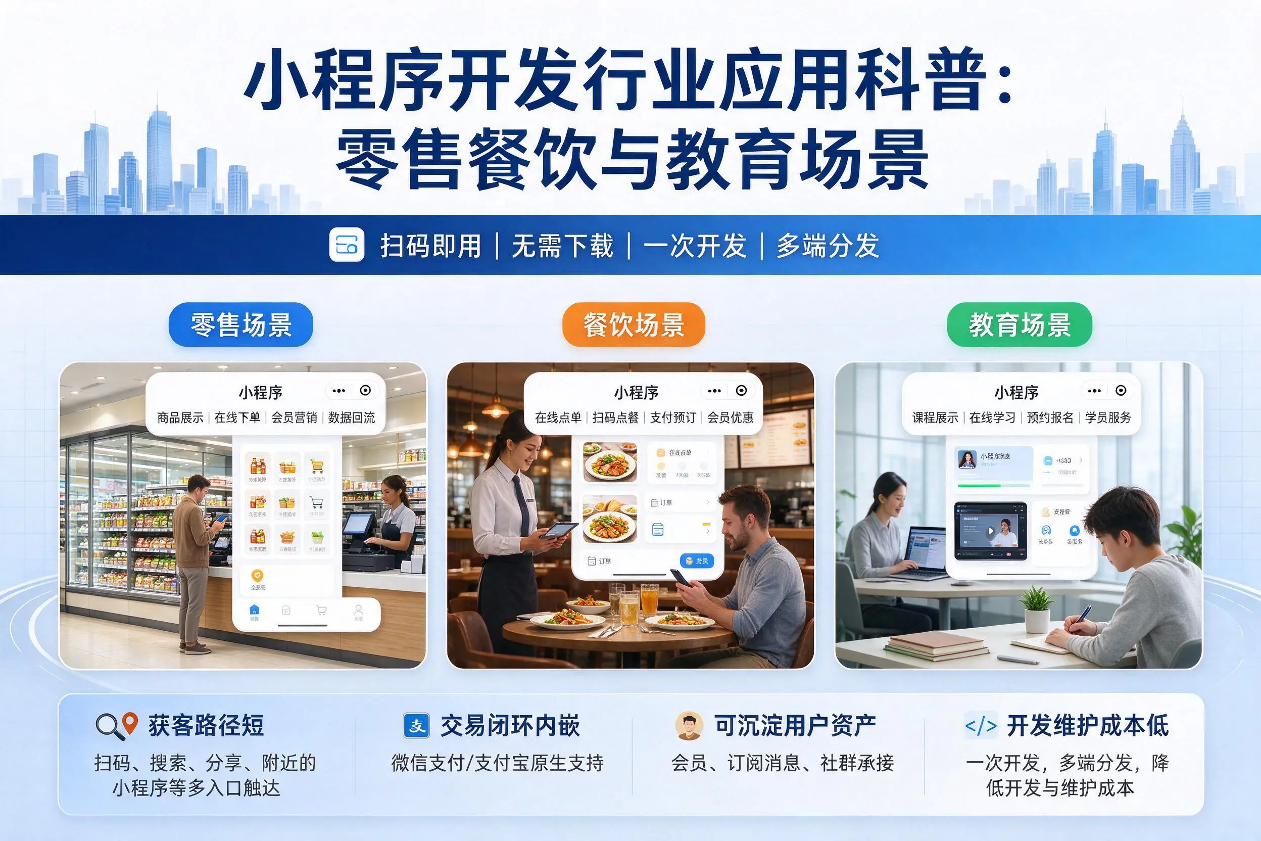 重庆小程序开发行业应用科普：零售餐饮与教育场景