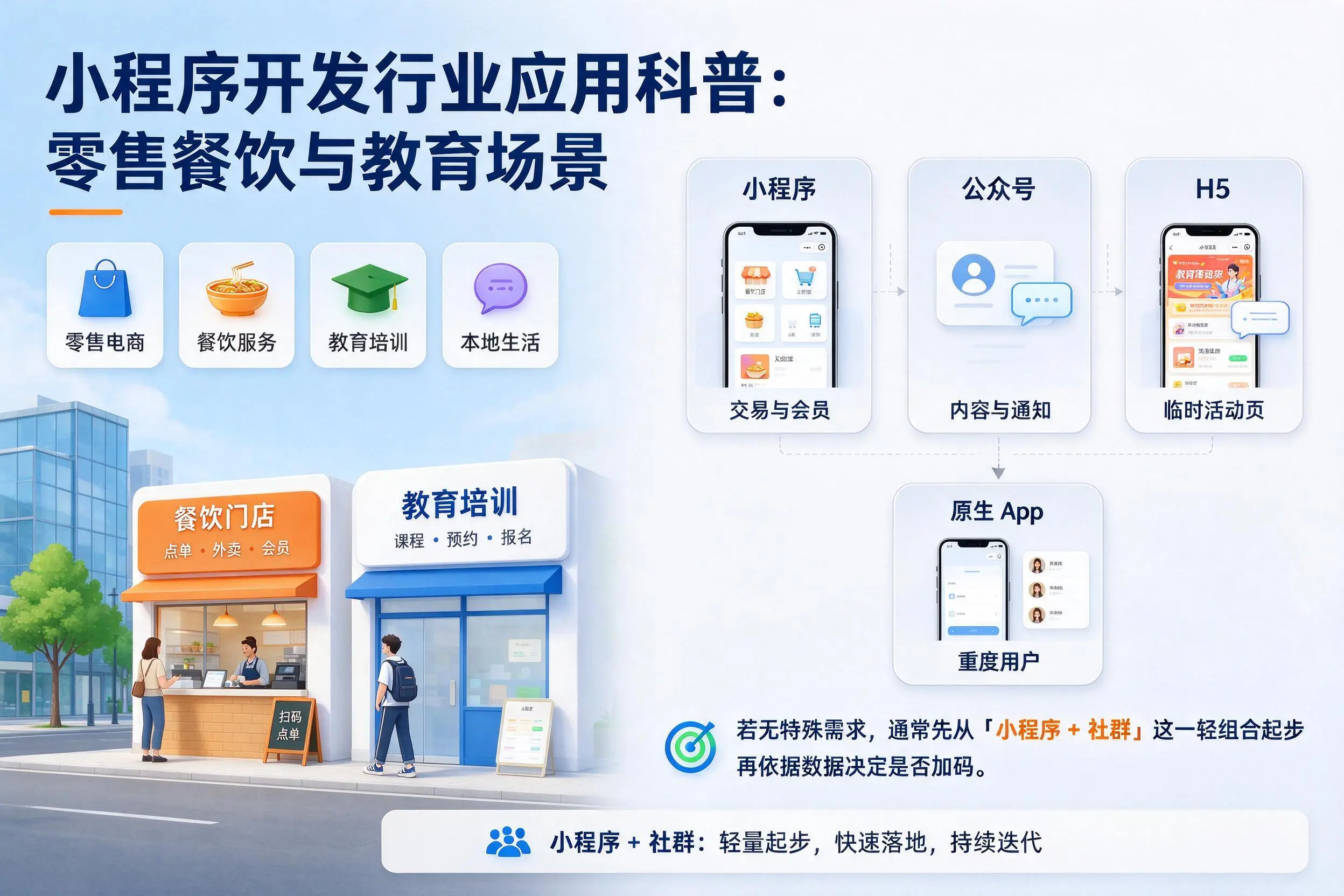 重庆小程序开发行业应用科普：零售餐饮与教育场景