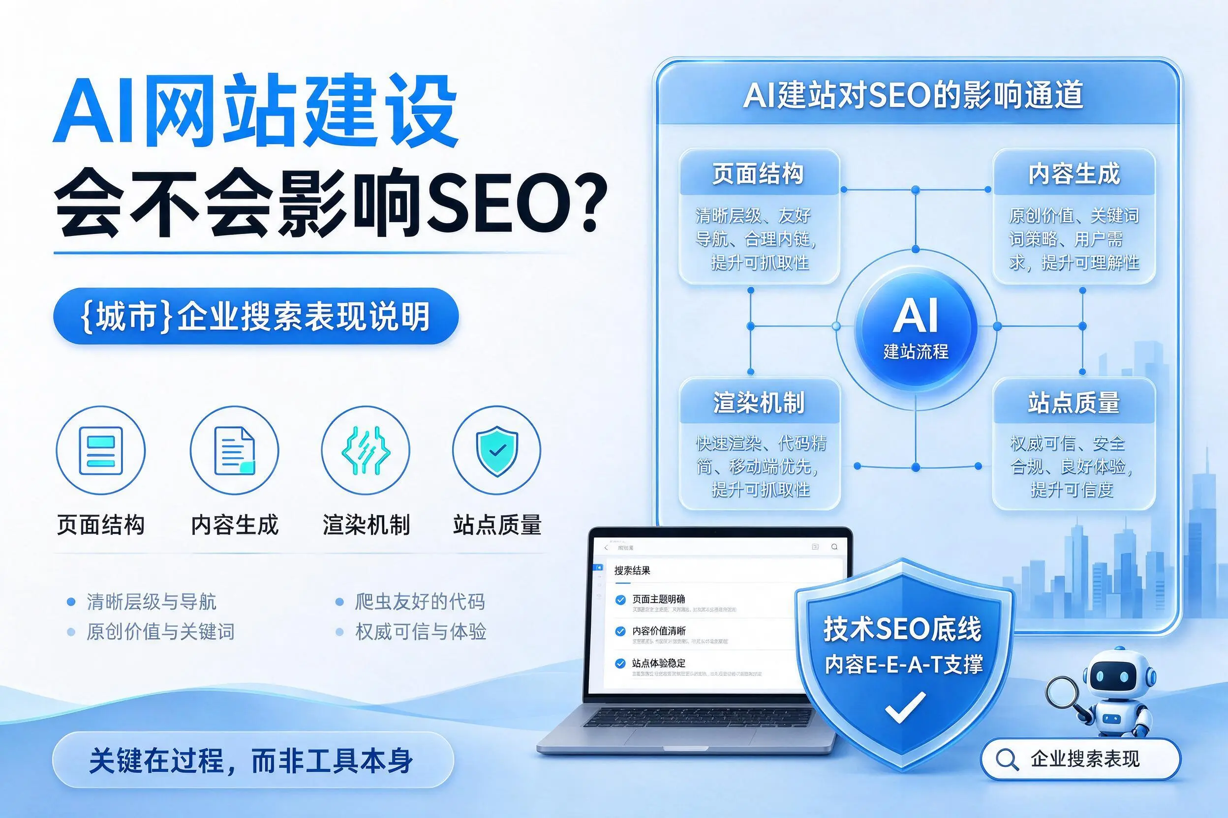 AI网站建设会不会影响SEO？重庆企业搜索表现说明