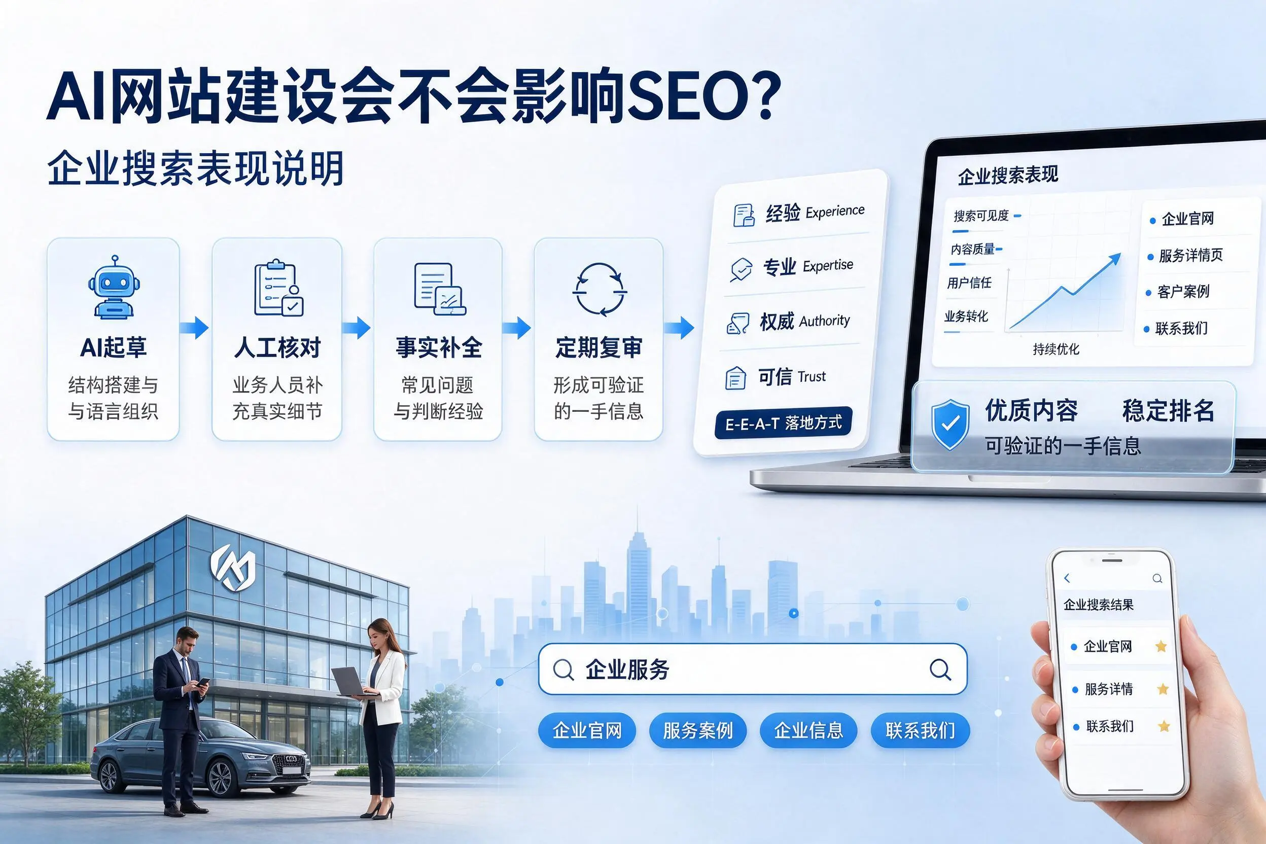 AI网站建设会不会影响SEO？重庆企业搜索表现说明