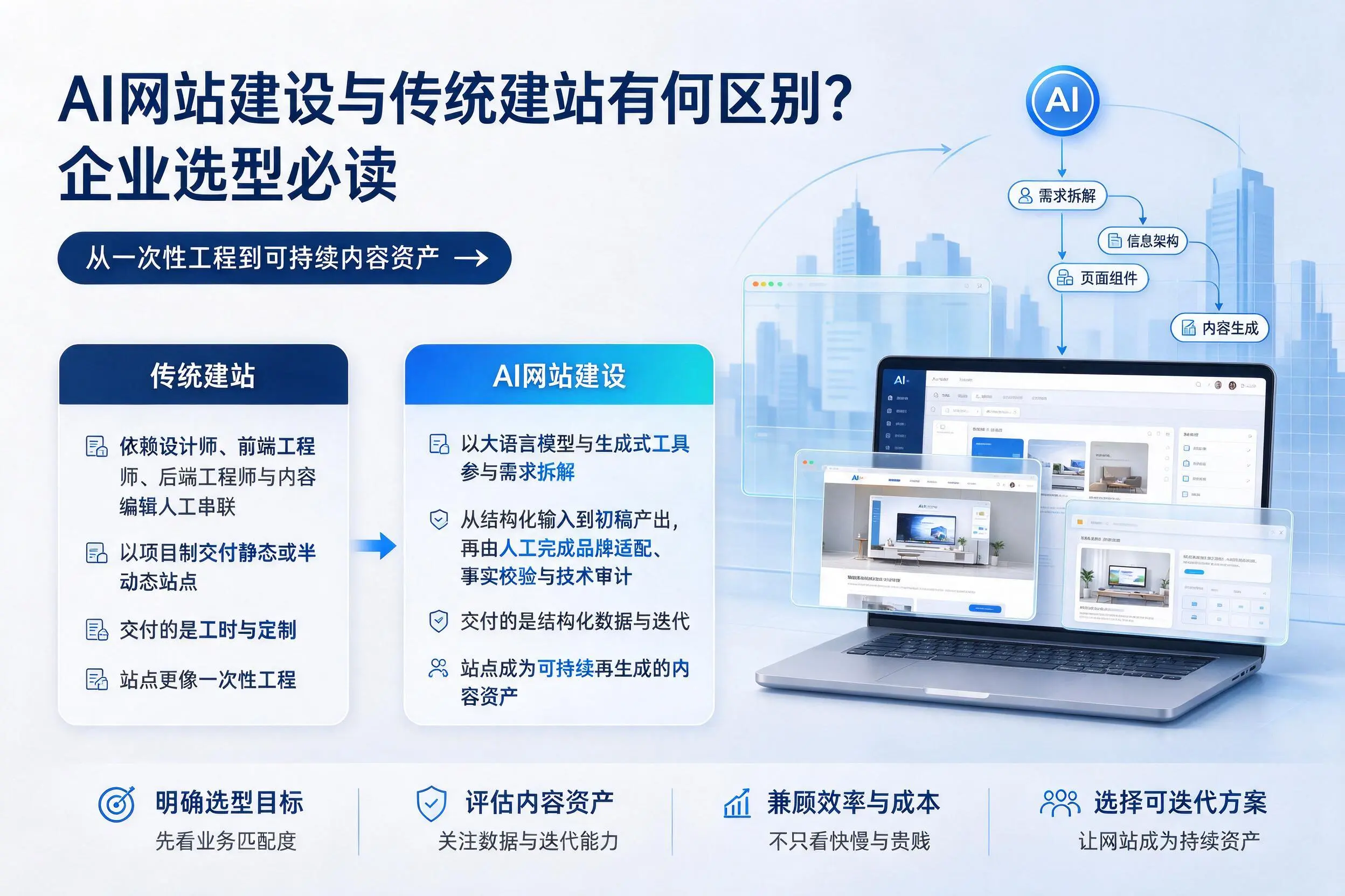 AI网站建设与传统建站有何区别?重庆企业选型必读