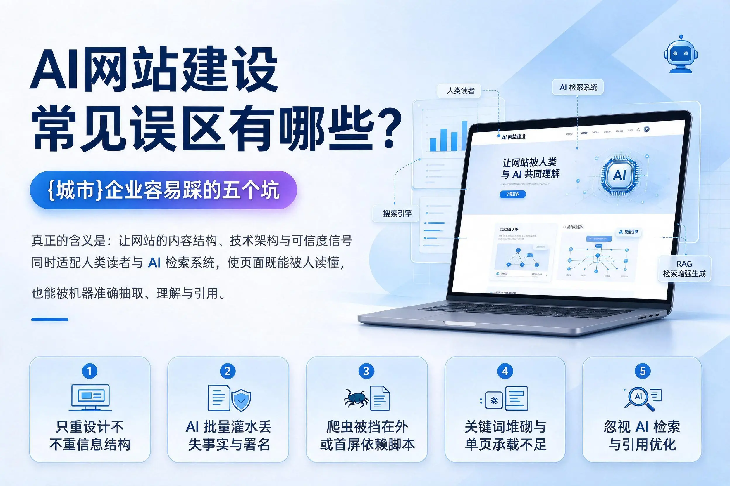 AI网站建设常见误区有哪些？重庆企业容易踩的五个坑