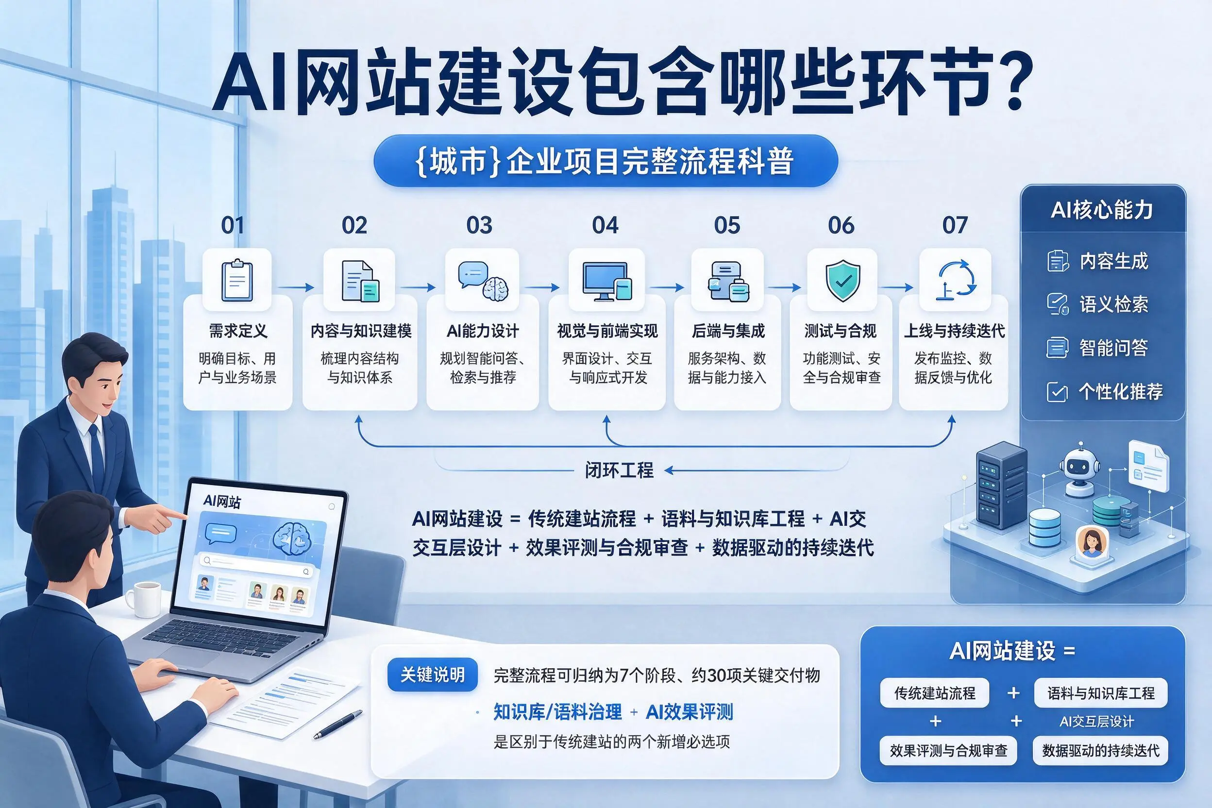 AI网站建设包含哪些环节?重庆企业项目完整流程科普