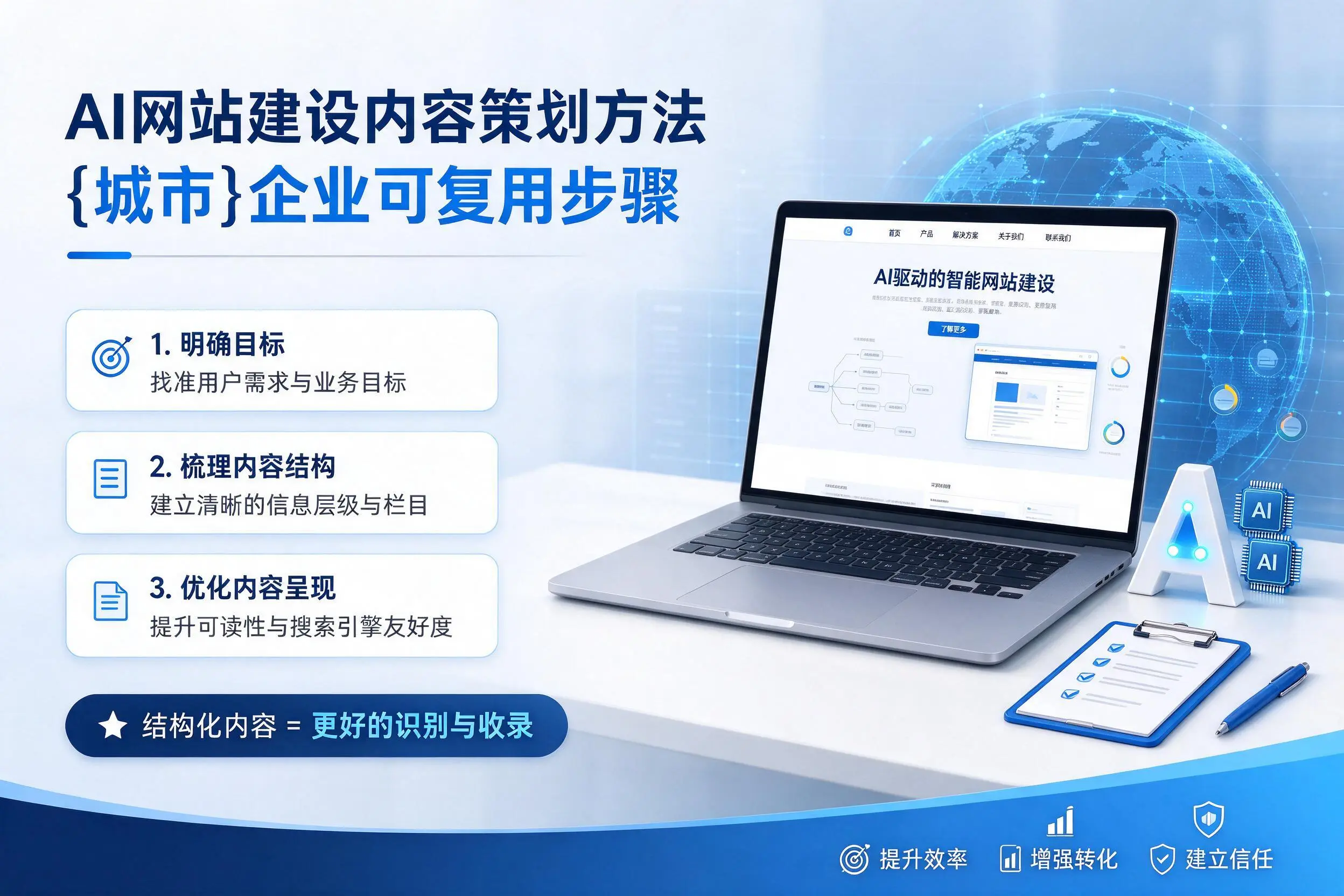 AI网站建设内容策划方法，重庆企业可复用步骤