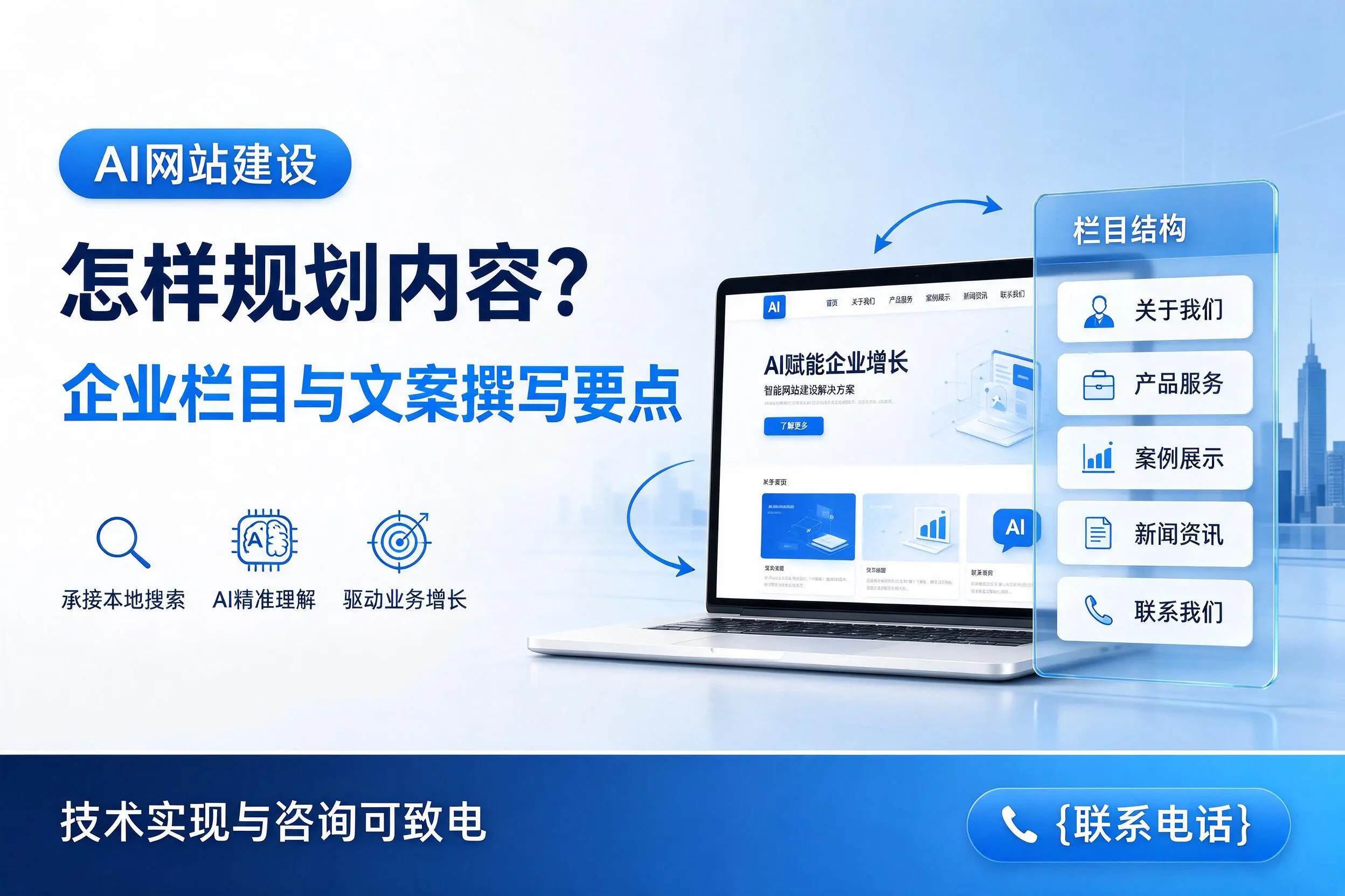AI网站建设怎样规划内容？重庆企业栏目与文案撰写要点