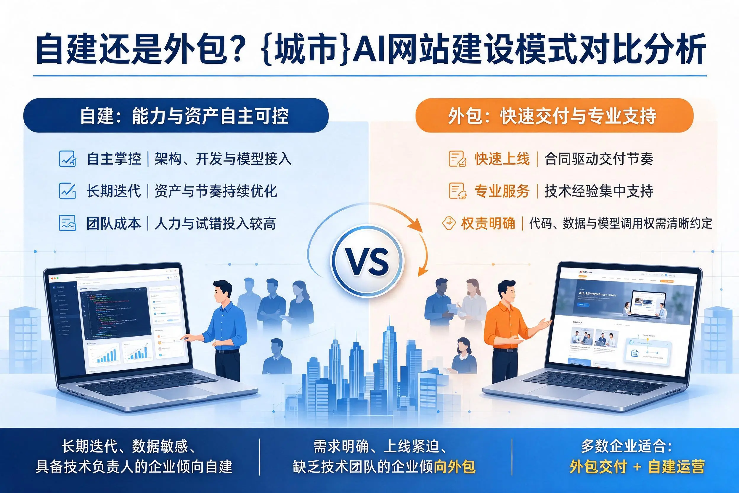 自建还是外包？重庆AI网站建设模式对比分析