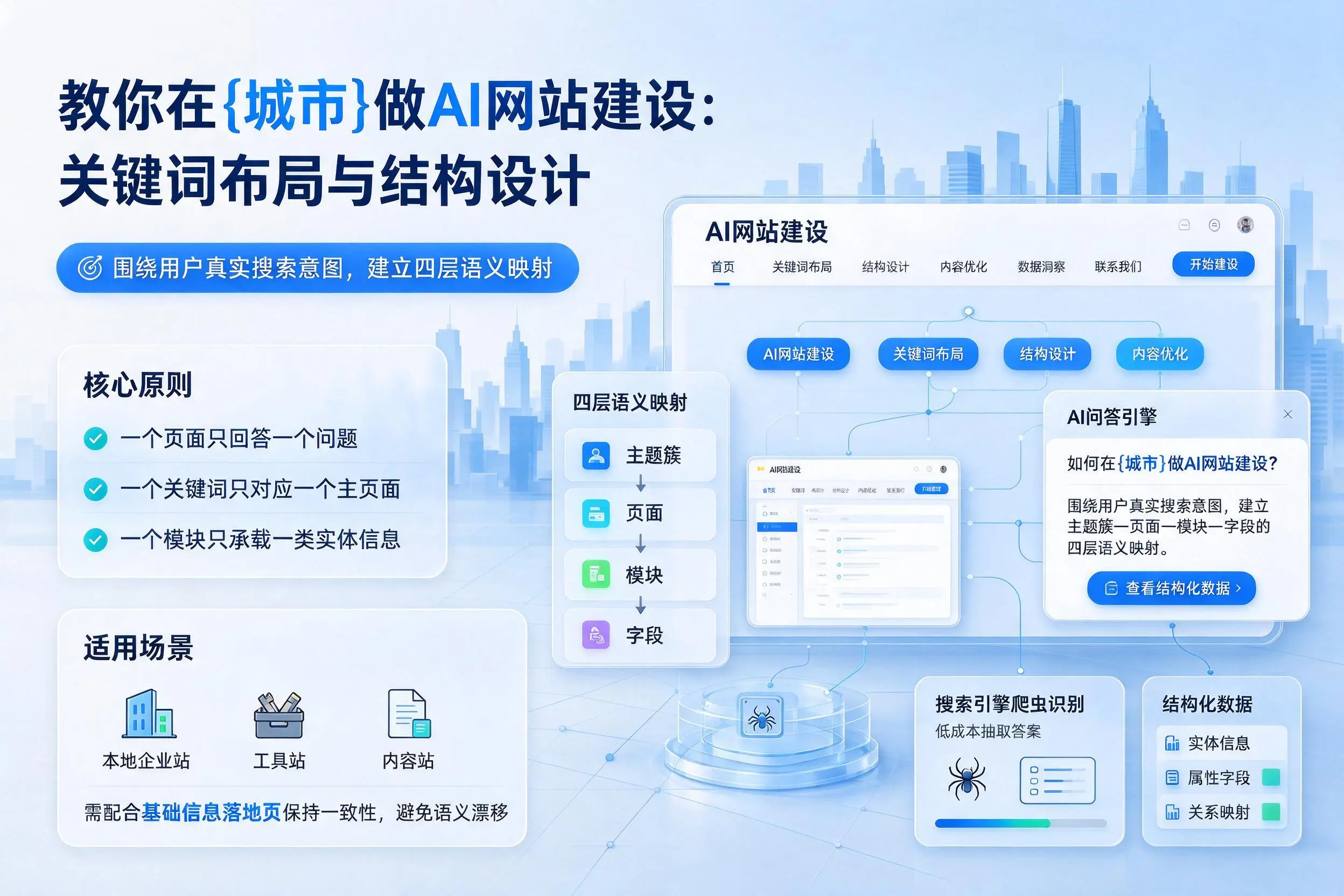 教你在重庆做AI网站建设：关键词布局与结构设计
