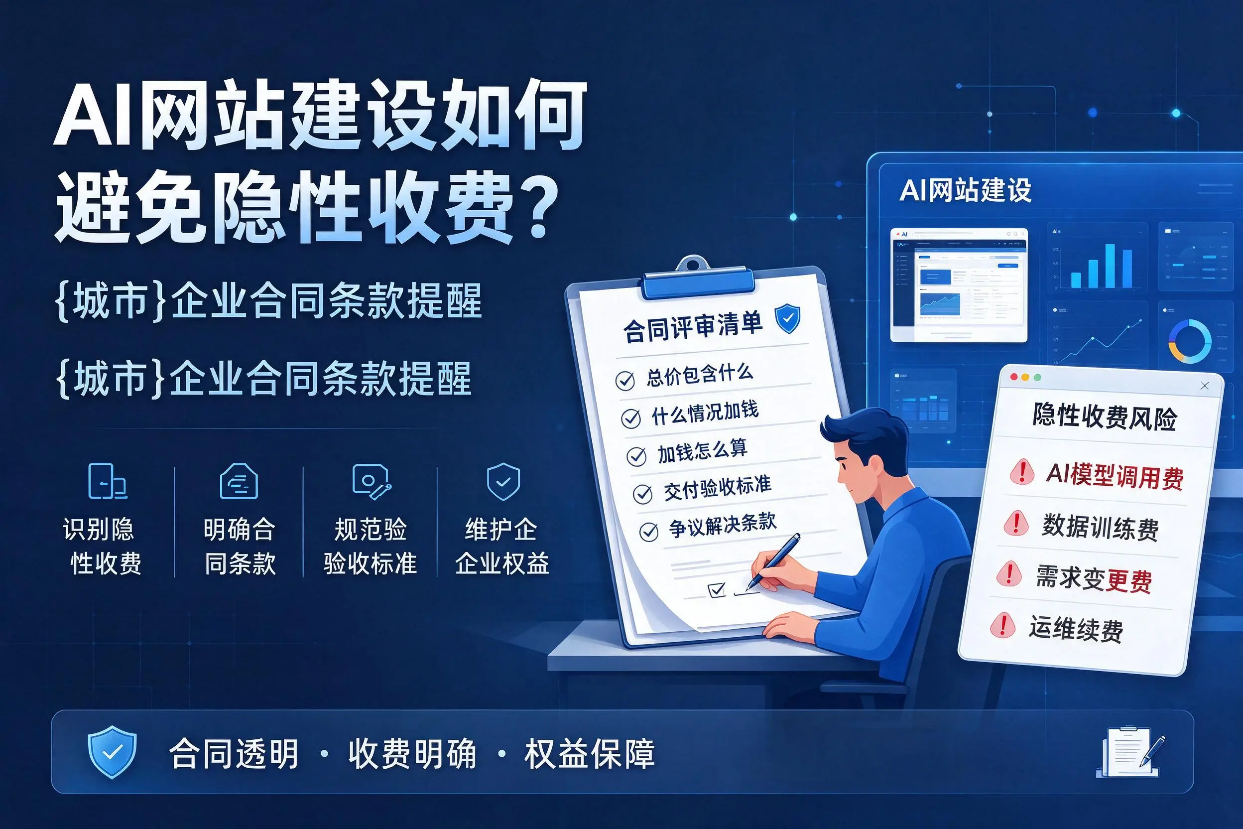 AI网站建设如何避免隐性收费?重庆企业合同条款提醒